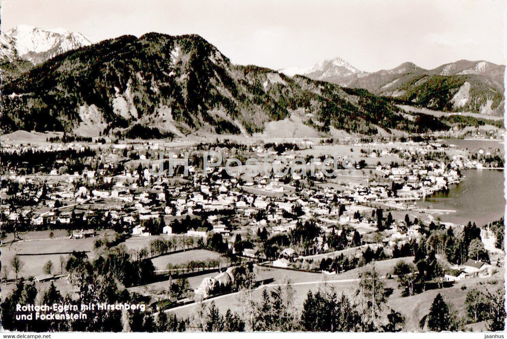 Rottach Egern mit Hirschberg und Fockenstein - old postcard - 1958 - Germany - used - JH Postcards