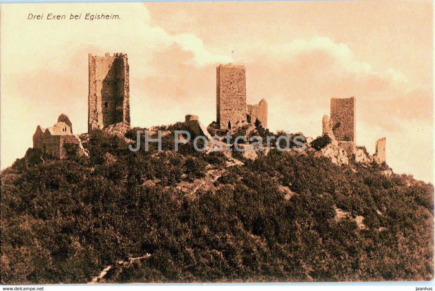 Drei Exen bei Egisheim - 7939 - old postcard - France - unused - JH Postcards