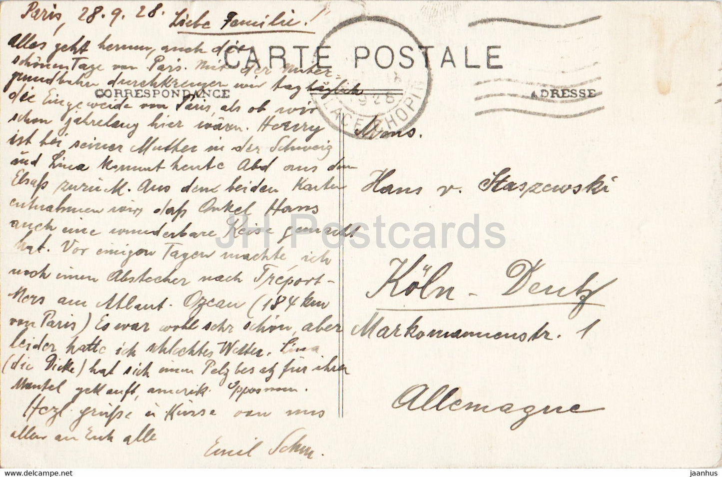 Paris - L'Arc de Triomphe - La Foule devant le Tombeau du Soldat Français - 129 - carte postale ancienne - 1928 - France - utilisé