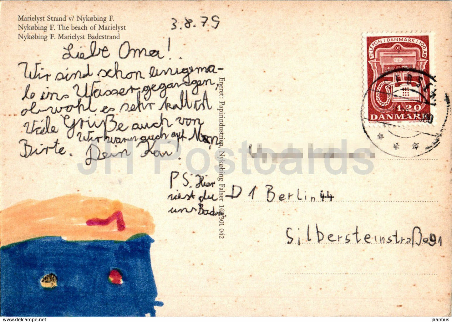 Marielyst Strand - Nykobing - beach - 1979 - Denmark - used