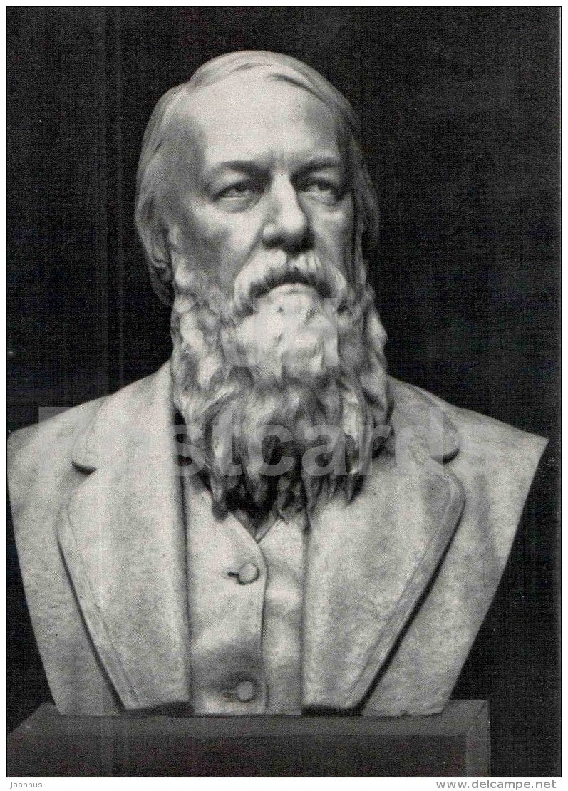 sculpture by M. Antokolsky - V. Stasov , 1872 - russian art - unused - JH Postcards