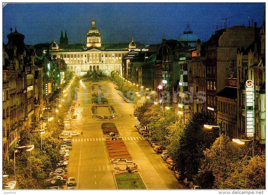 Wenceslas square - Praha - Prague - Czechoslovakia - Czech - used 1989 - JH Postcards
