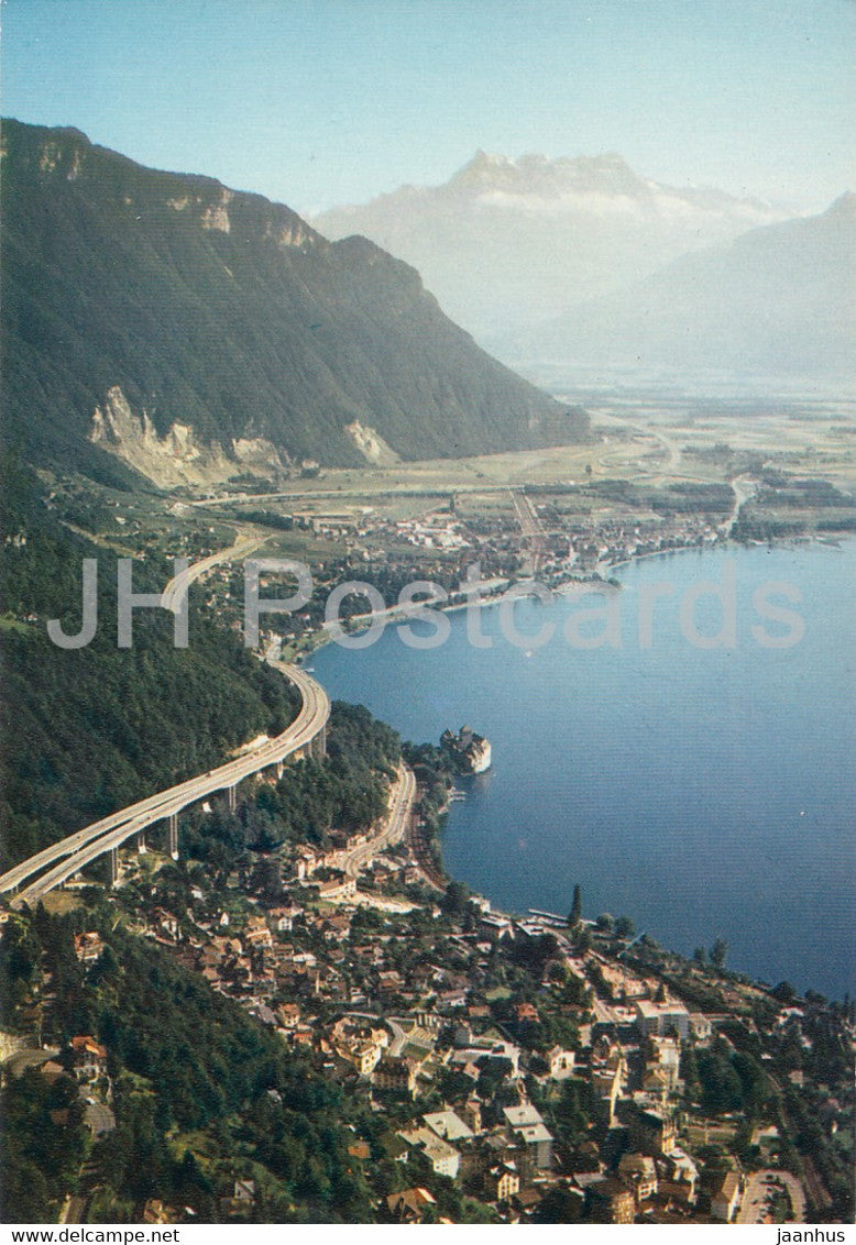 Montreux - L'autoroute du Leman - Territet et Chillon - 6131 - Switzerland - unused - JH Postcards
