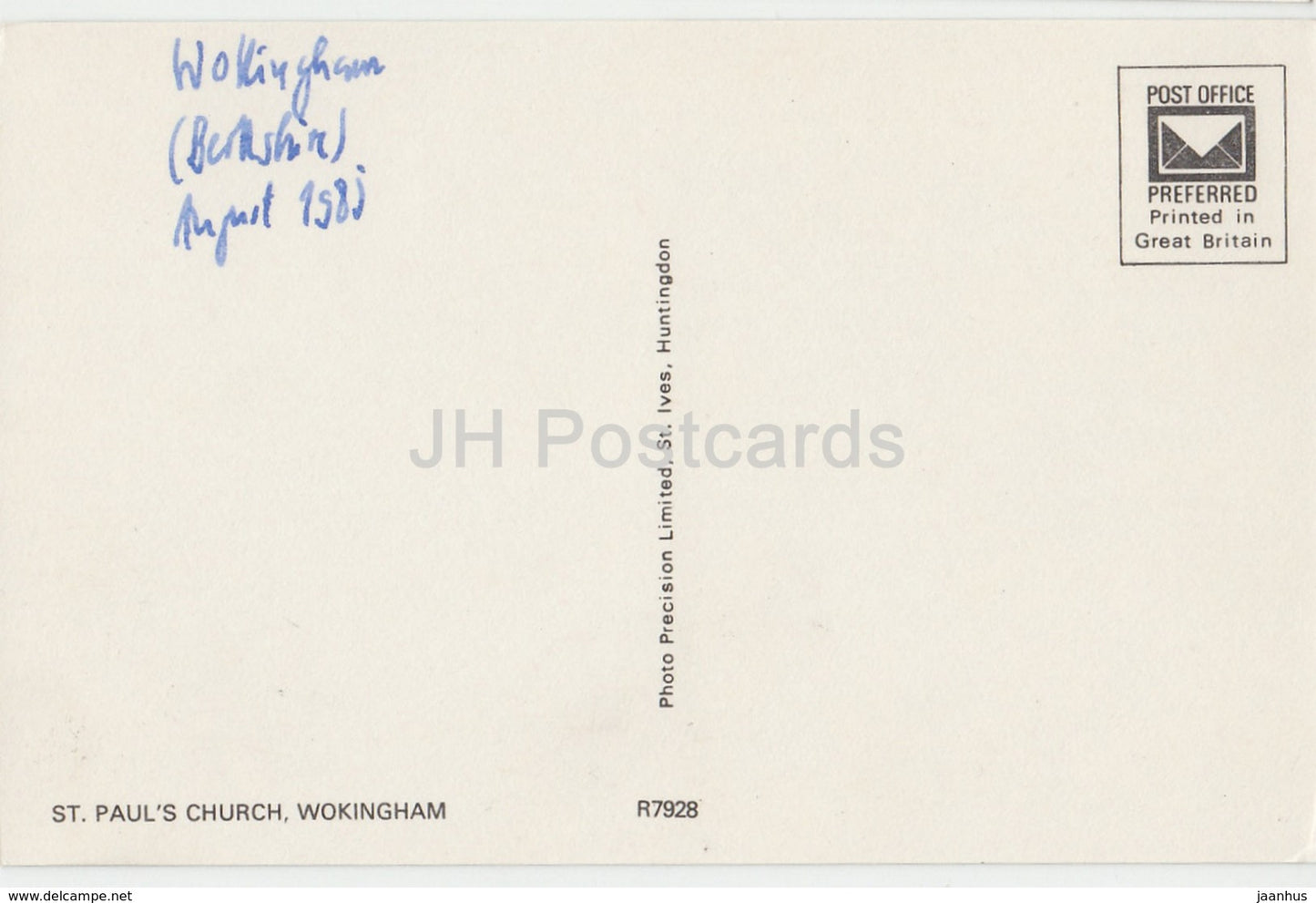 Wokingham - St. Paul' s Church - R7928 - 1985 - United Kingdom - England - used