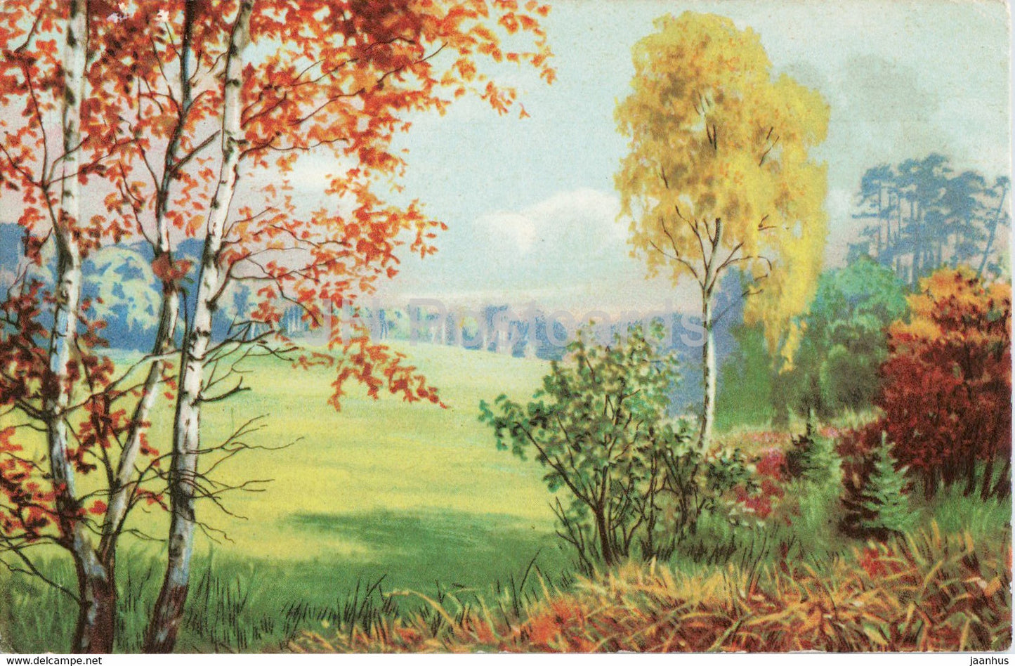 Dubener Heide - Historische Studentenwiese - illustration - old postcard - Germany - used - JH Postcards