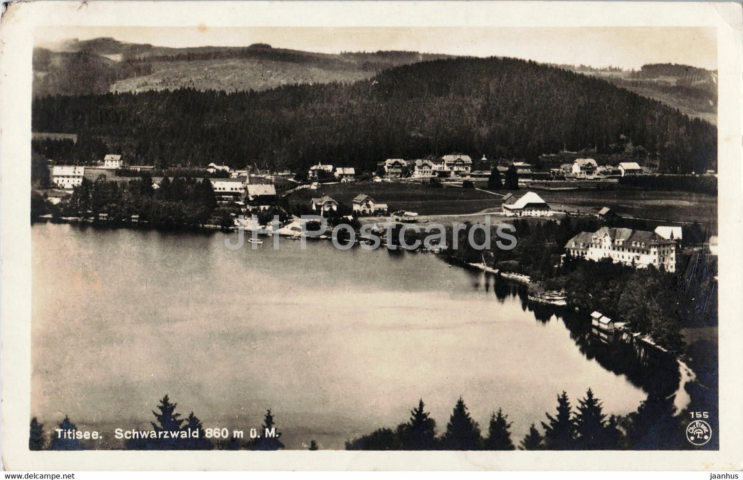 Titisee - Schwarzwald 860 m - old postcard - 1925 - Germany - used - JH Postcards