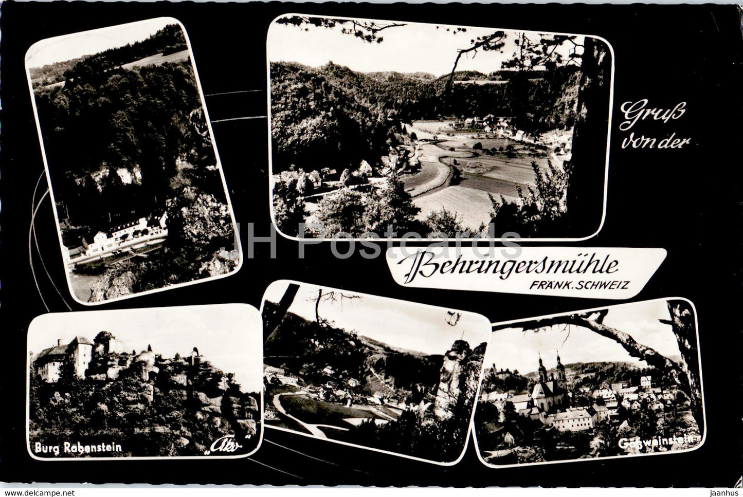 Gruss von der Behringersmuhle - Frank Schweiz - Burg Rabenstein - Germany - used - JH Postcards
