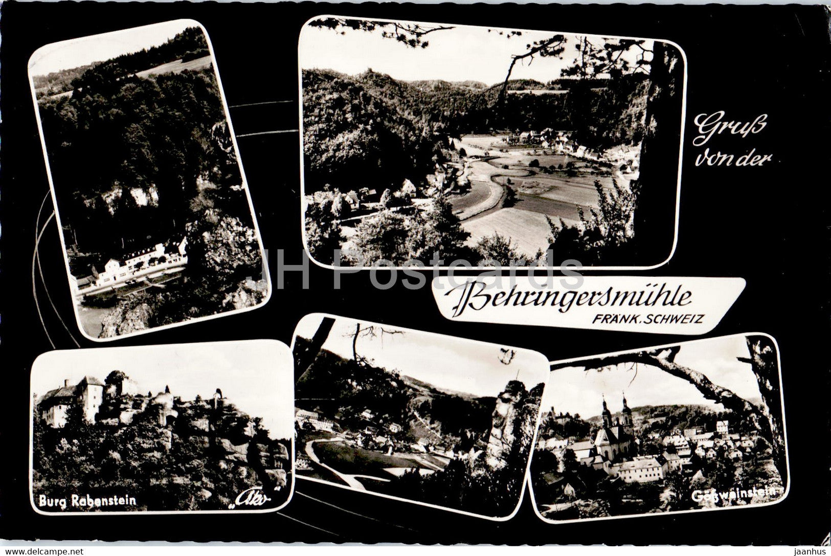 Gruss von der Behringersmuhle - Frank Schweiz - Burg Rabenstein - Germany - used - JH Postcards