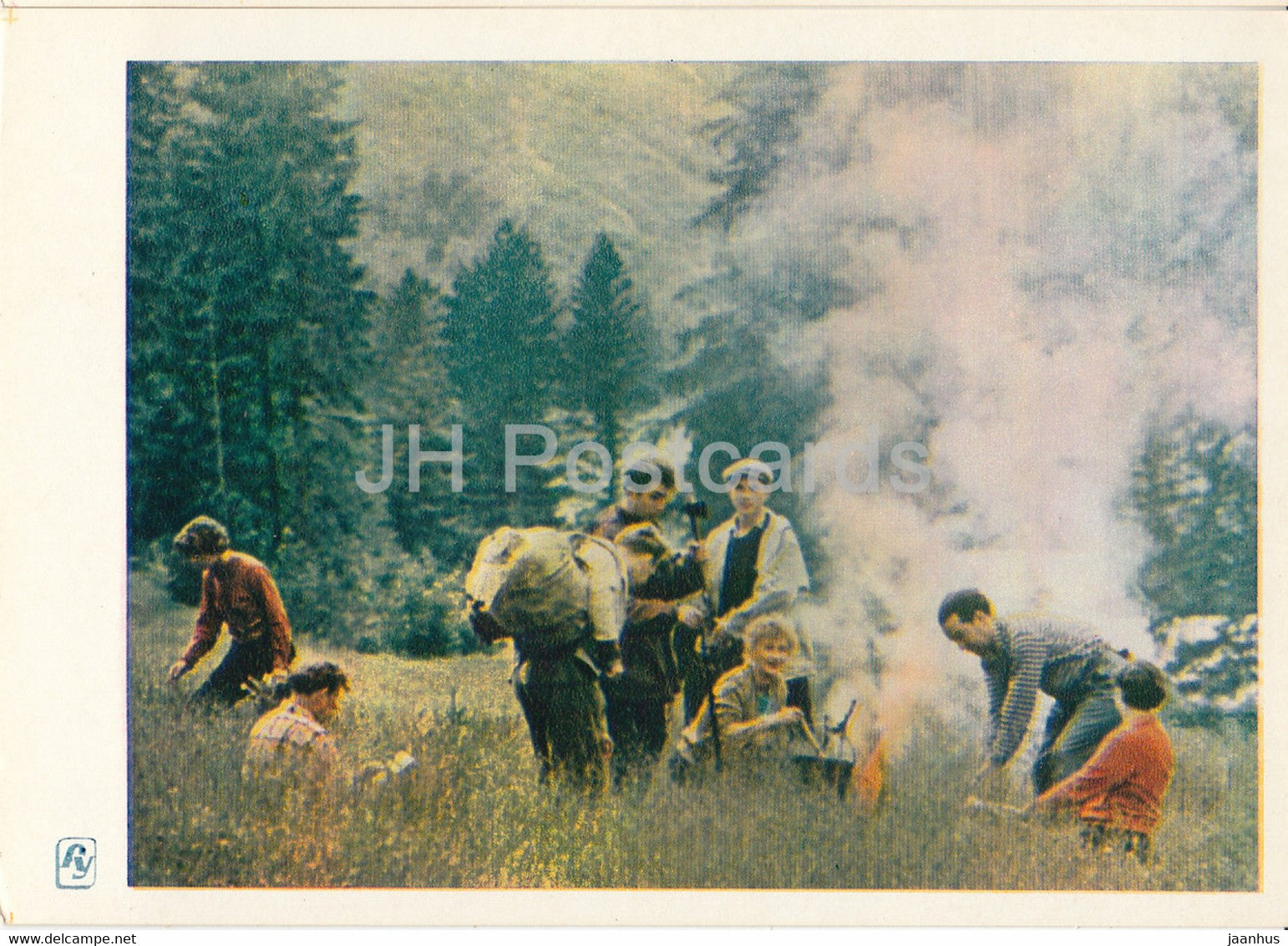 Carpathian Mountains - Karpaty - Rest - hikers - 1964 - Ukraine USSR - unused - JH Postcards