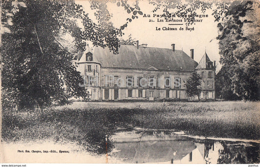Le Chateau de Baye - castle - 21 - old postcard - 1923 - France - used - JH Postcards