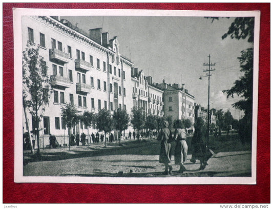 Lenin street - Narva - 1956 - Estonia USSR - unused - JH Postcards