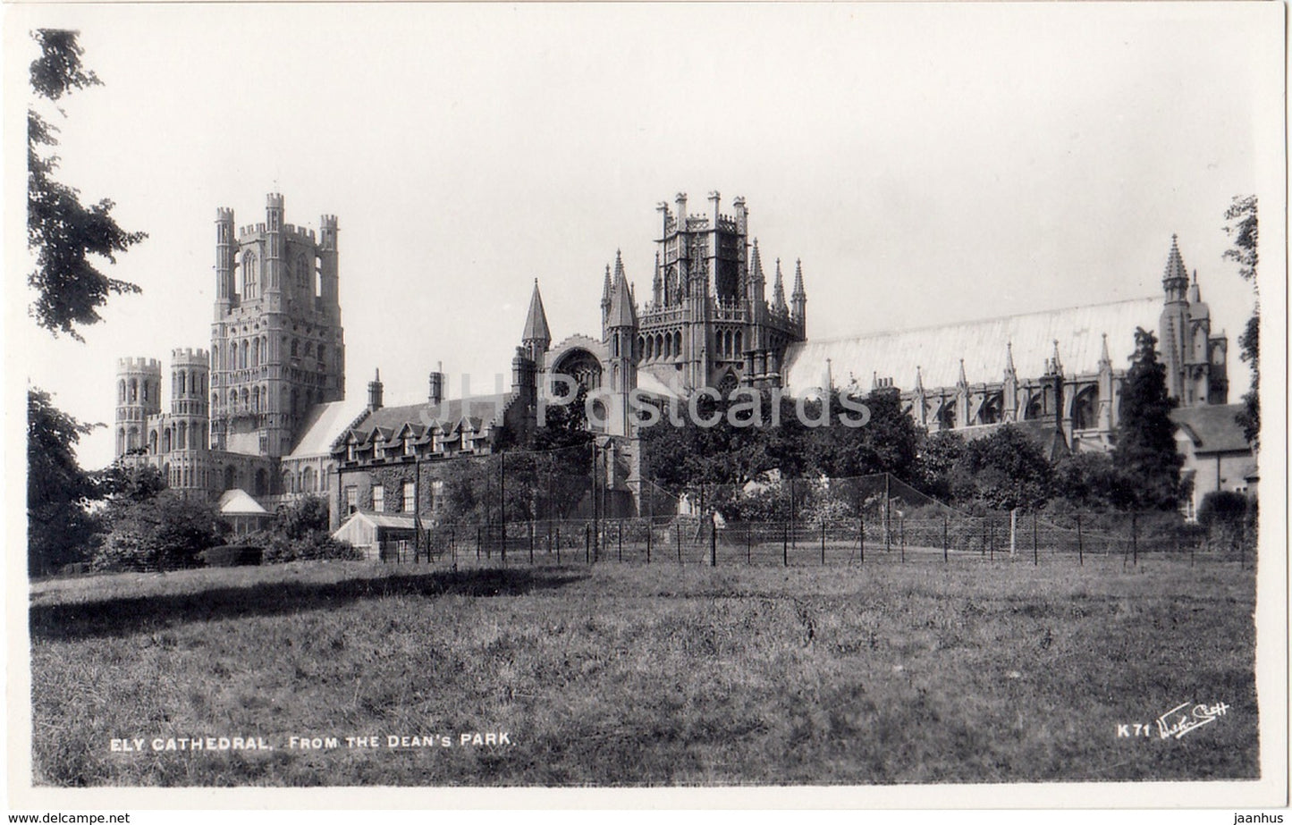 Ely Cathedral - From the Dean' s Park - K 71 - 1961 - United Kingdom - England - used - JH Postcards