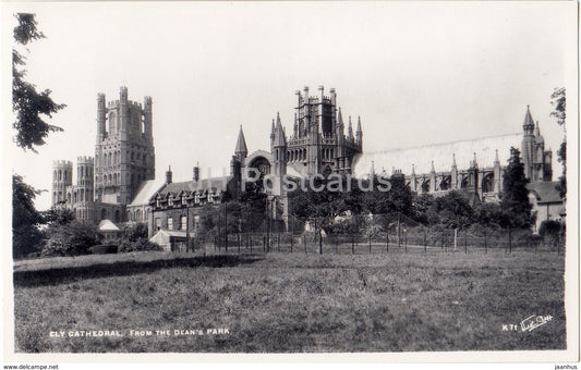 Ely Cathedral - From the Dean' s Park - K 71 - 1961 - United Kingdom - England - used - JH Postcards