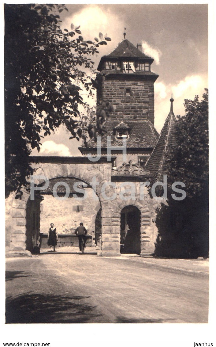 Rothenburg o d Tauber - Rodertor - 395 - old postcard - Germany - unused - JH Postcards