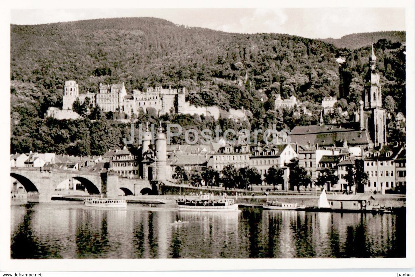 Heidelberg - Partie am Neckar - old postcard - Germany - unused - JH Postcards