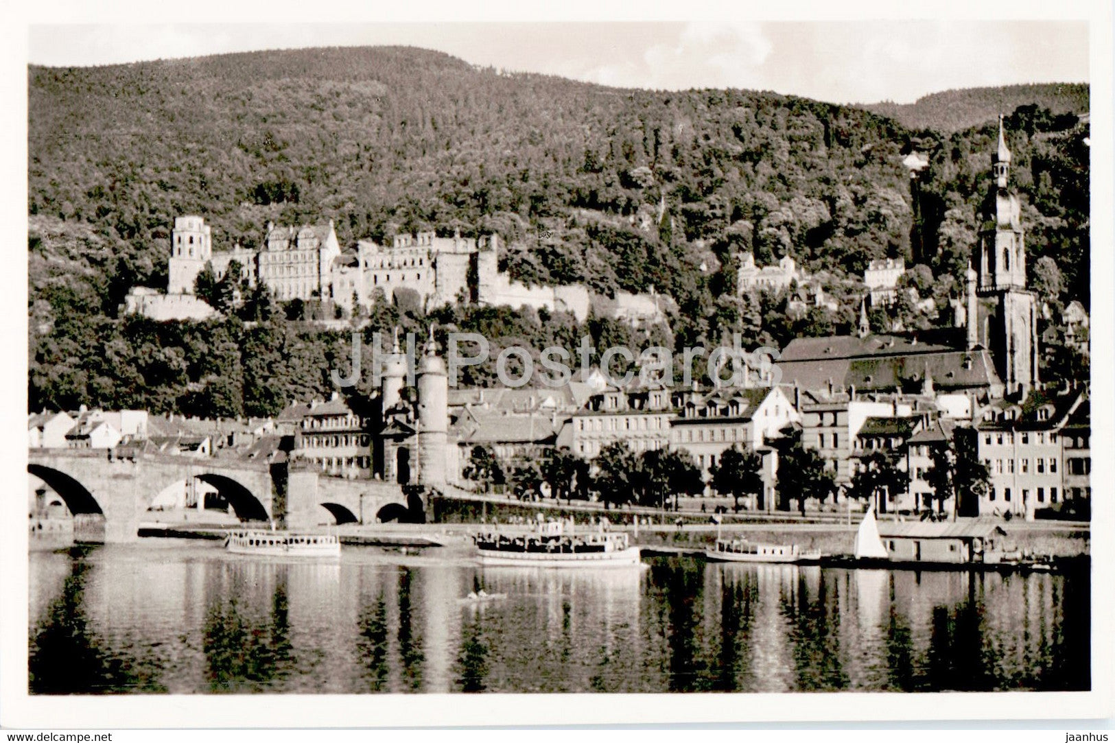 Heidelberg - Partie am Neckar - old postcard - Germany - unused - JH Postcards