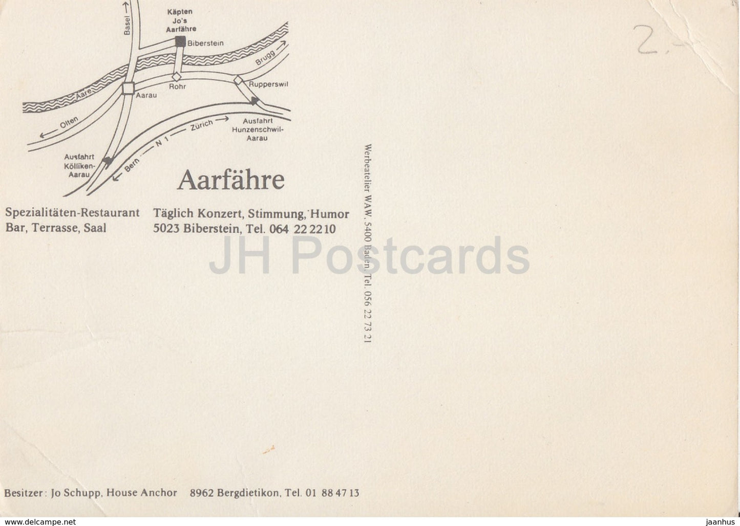 Aarfahre - restaurant - Reserviert - Switzerland - used