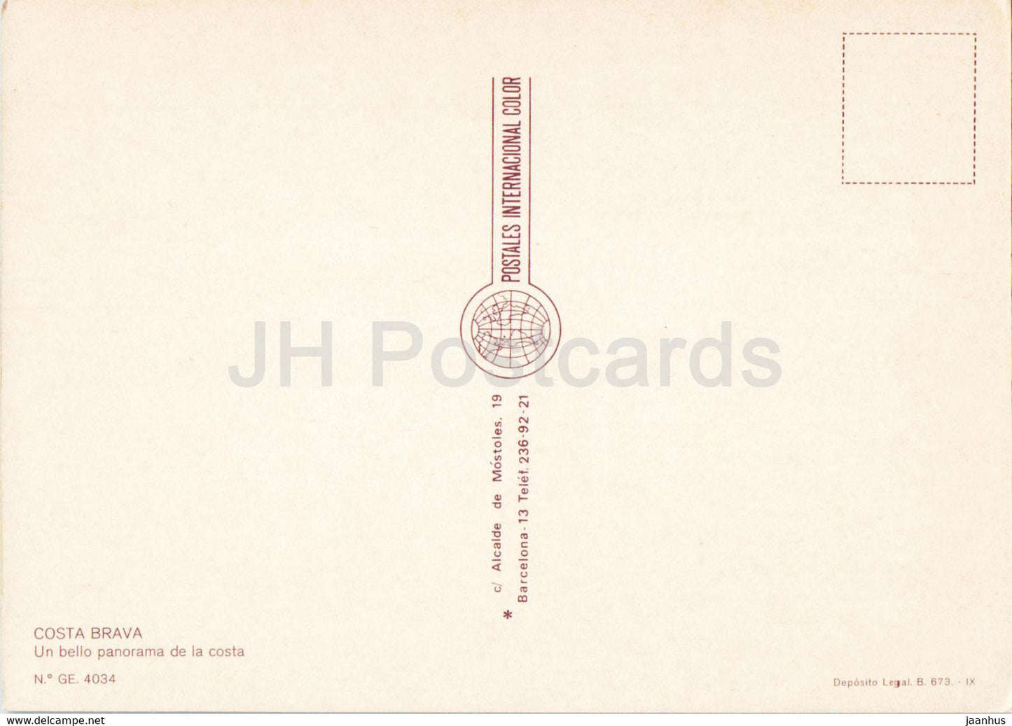 Costa Brava - Un bello panorama de la costa - boat - 4034 - Spain - unused