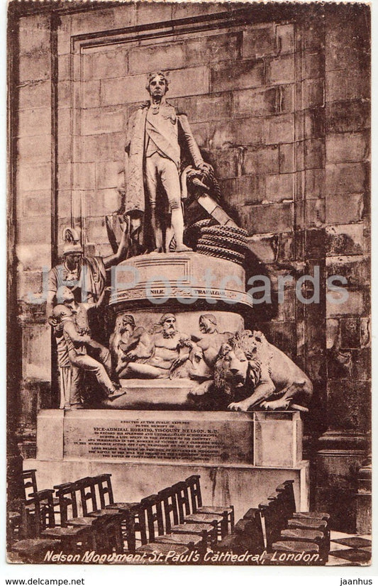 London - Nelson Monument - St. Paul' s Cathedral - United Kingdom - England - used - JH Postcards