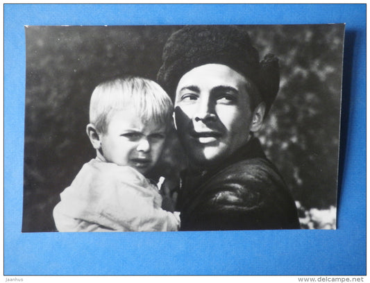 russian actor Vyacheslav Tikhonov - Matvey Morozov in It Happened in Penkovo-  1978 - Russia USSR - unused - JH Postcards