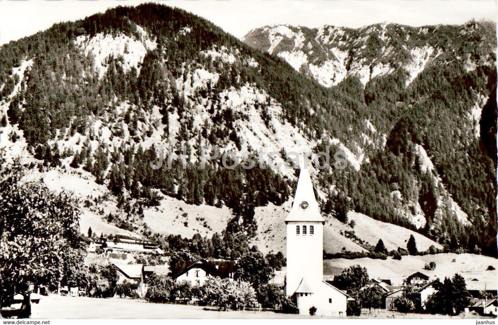 Bad Oberdorf mit Iseler 1811 m - old postcard - Germany - unused - JH Postcards