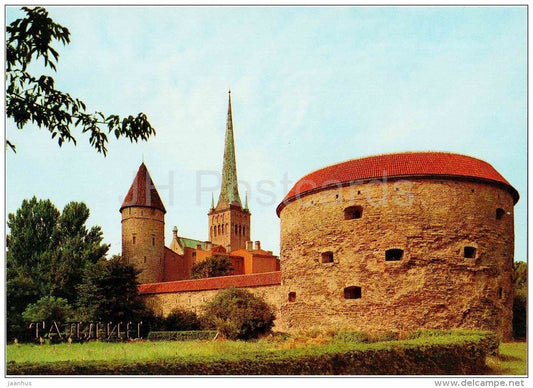 Fat Margaret tower - Oleviste Church - Old Town - Tallinn - 1987 - Estonia USSR - unused - JH Postcards