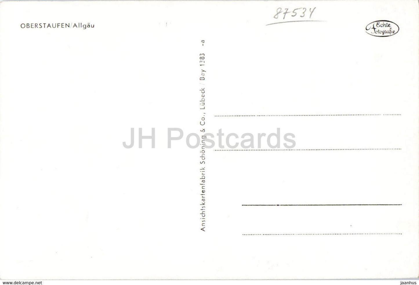 Oberstaufen - Allgau - old postcard - Germany - unused