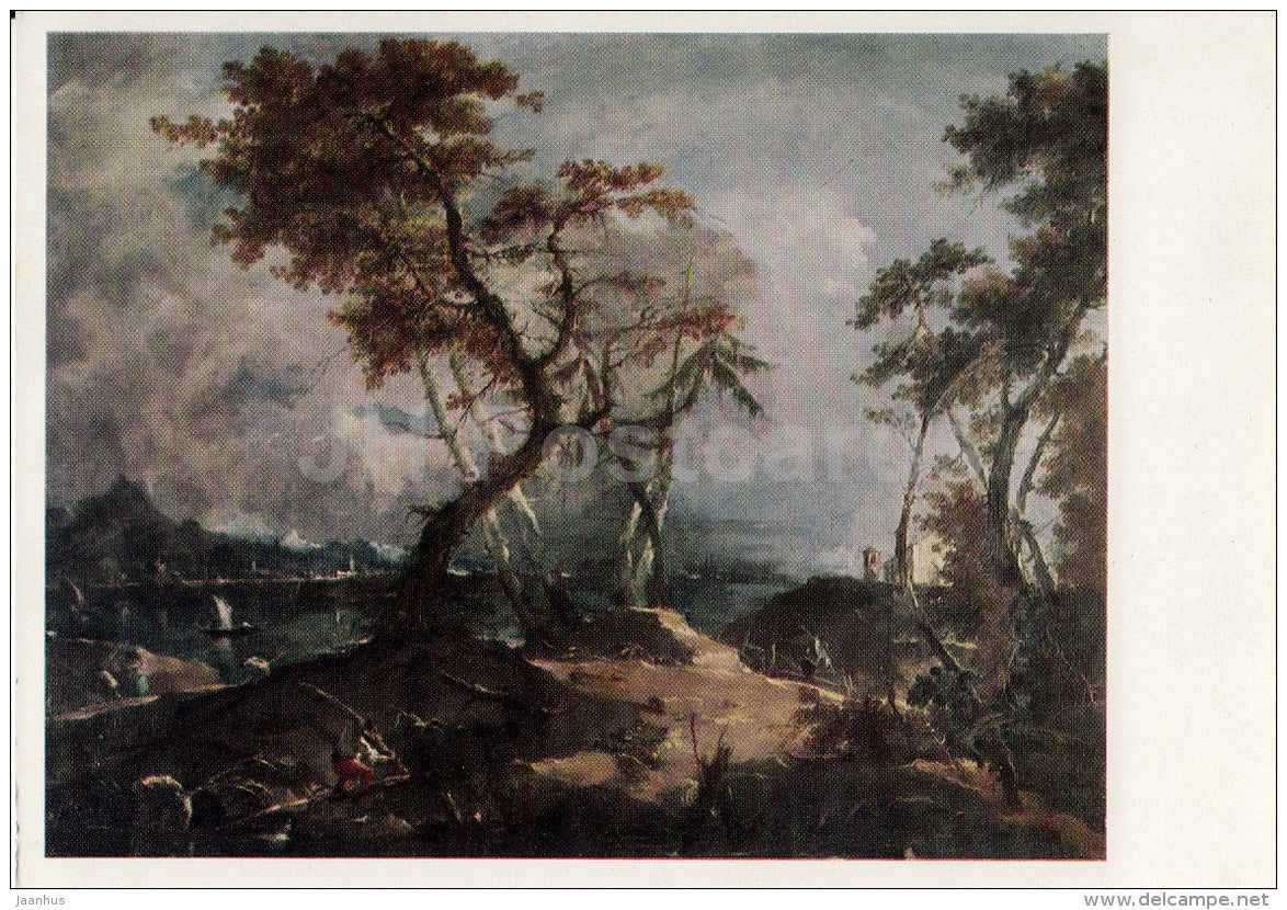 painting by Francesco Guardi - Landscape , 1790 - Italian Art - 1970 - Russia USSR - unused - JH Postcards
