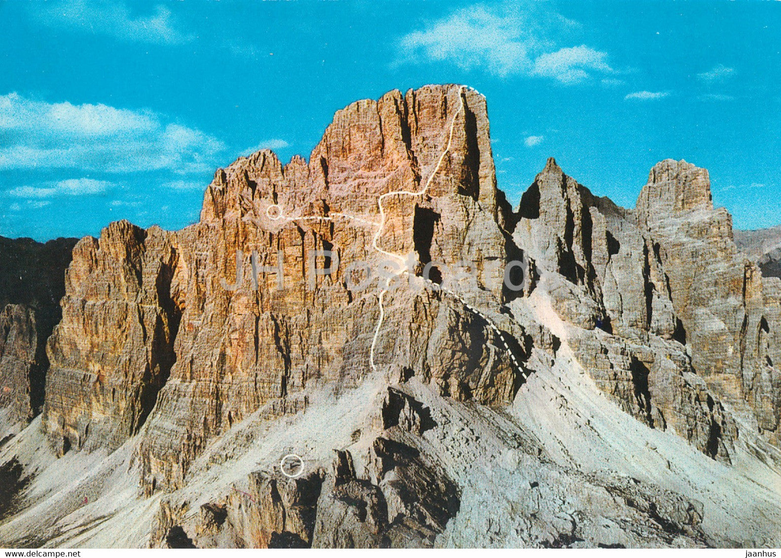 Dolomiti - Cima Fanis Sud 2989 m - con via ferrata C Tomaselli - Italy - unused - JH Postcards