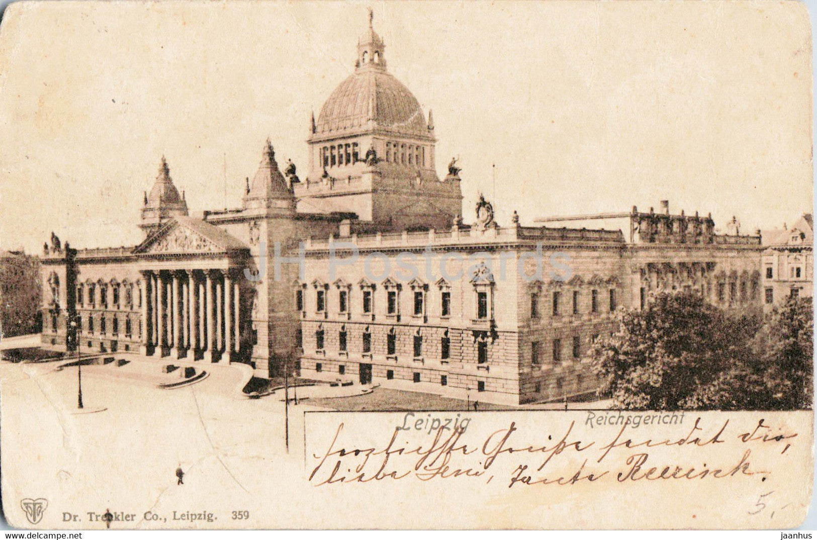 Leipzig - Reichsgericht - old postcard - 1901 - Germany - used - JH Postcards