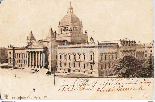 Leipzig - Reichsgericht - old postcard - 1901 - Germany - used - JH Postcards