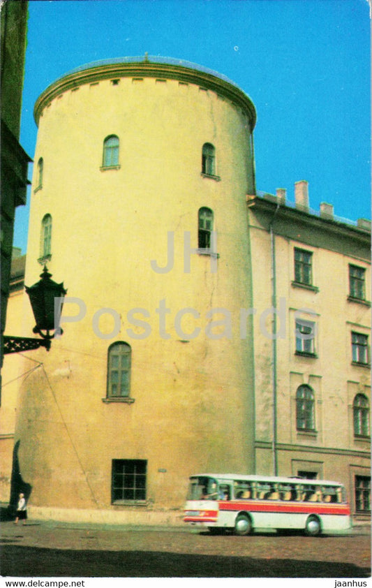 Riga - Old Town - Pioneer Castle - bus - 1976 - Latvia USSR - unused - JH Postcards