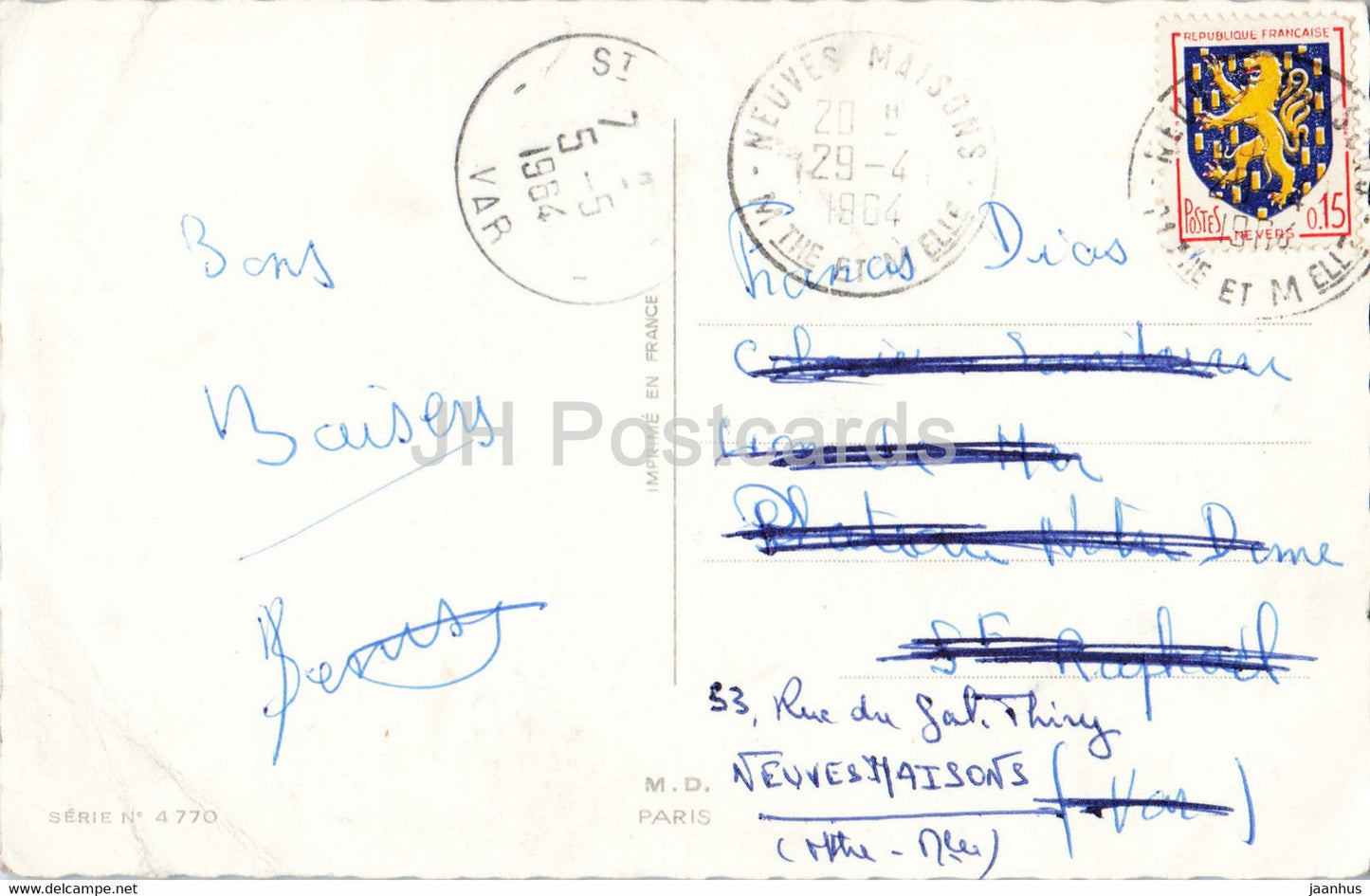 Franchement Martine je prefere le Beaujolais a ton the - boy and girl - illustration - 1984 - France - used