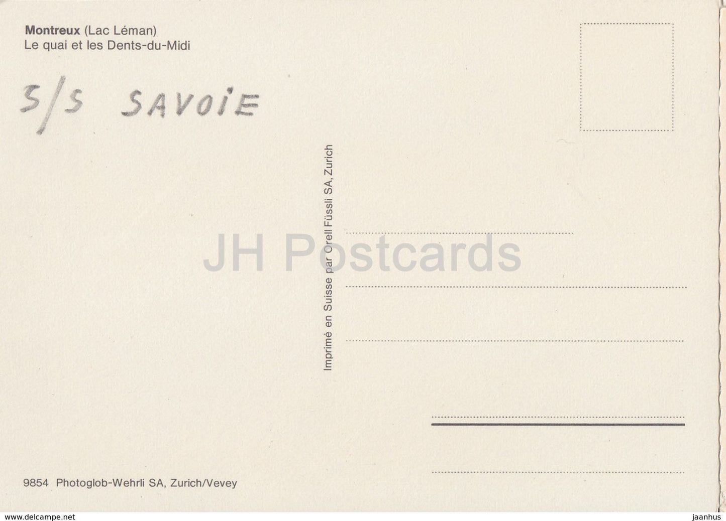 Montreux - Lac Léman - Le Quai et les Dents du Midi - bateau à passagers - 9854 - Suisse - inutilisé