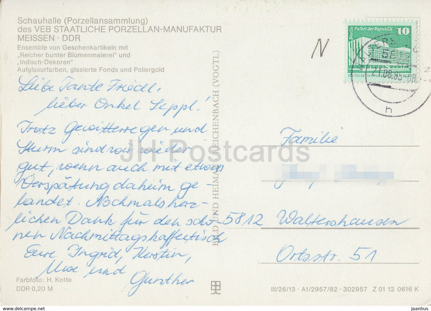 Schauhalle Porzellansammlung - Meissen - porcelaine - 1985 - Allemagne DDR - utilisé