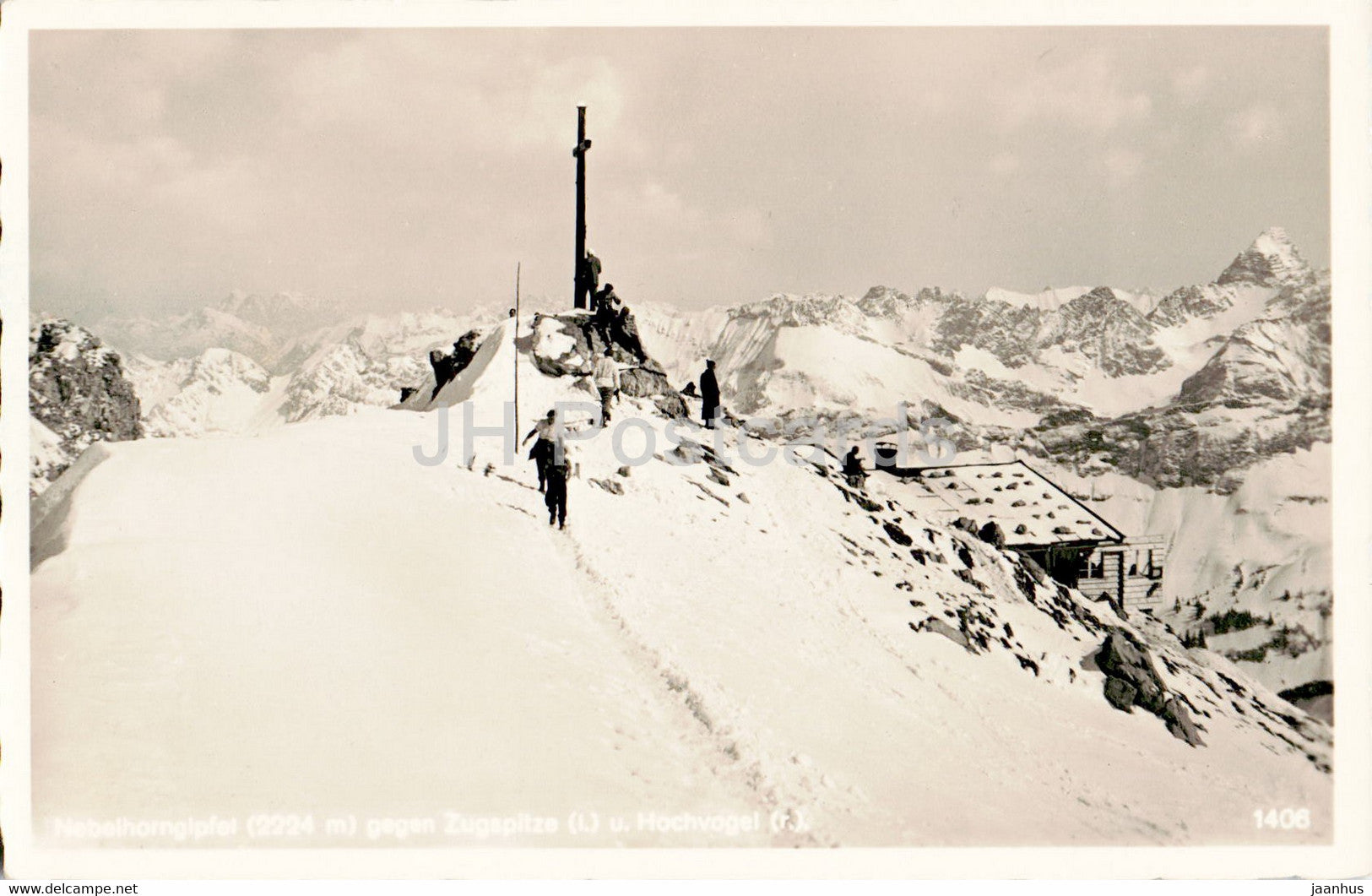 Nebelhorngipfel gegen Zugspitze u Hochvogel - old postcard - Germany - unused - JH Postcards