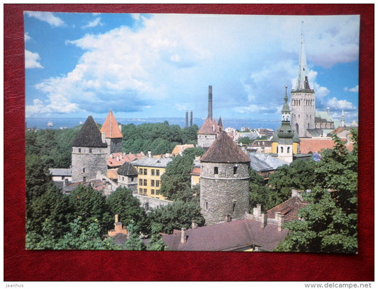 Old Town View - Tallinn - 1982 - Estonia USSR - unused - JH Postcards