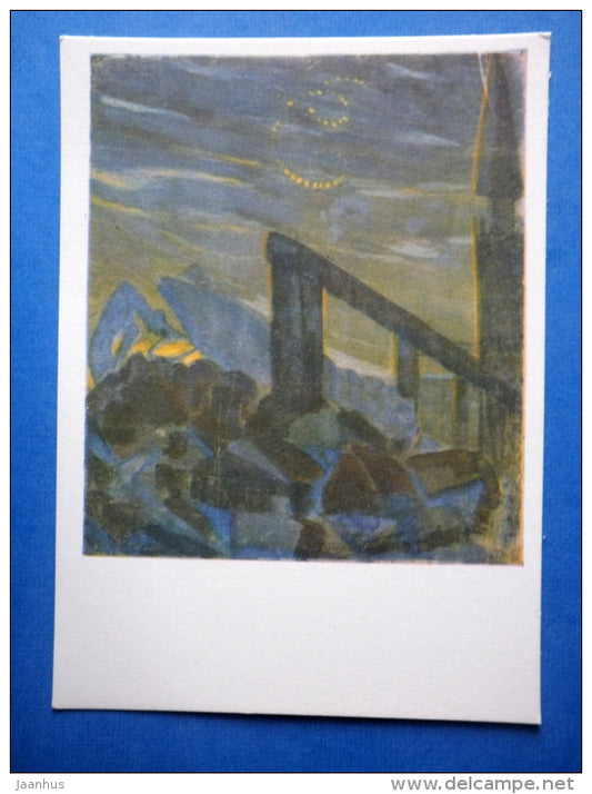 painting by M. Ciurlionis - Cancer - zodiac signs - lithuanian art - unused - JH Postcards
