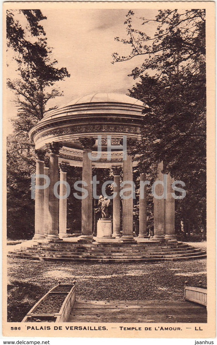 Palais de Versailles - Temple de L'Amour - 586 - old postcard - France - unused - JH Postcards