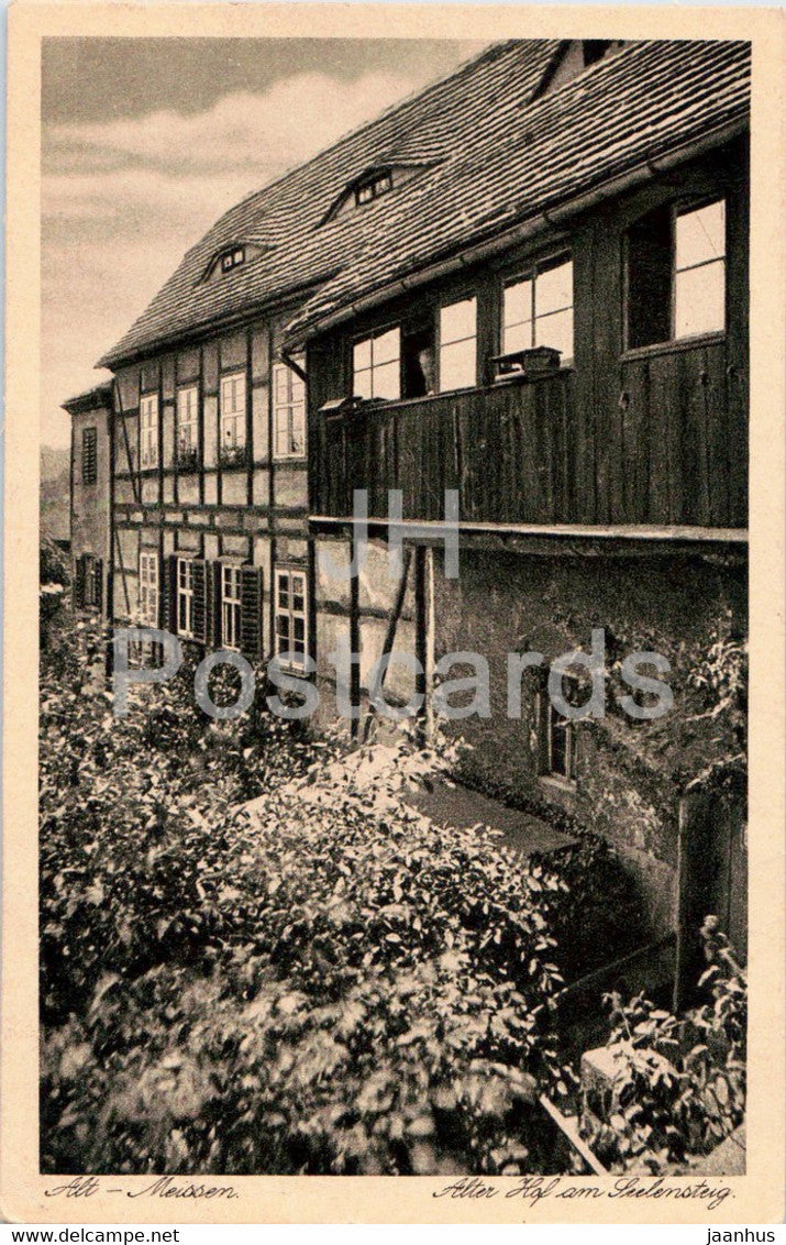 Alt Meissen - Alter Hof am Seelensteig - old postcard - Germany - unused - JH Postcards