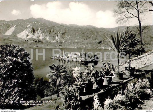 Orta - Isola S Giulio - Veduta suggestiva - old postcard - 251-79 - 1958 - Italy - used - JH Postcards