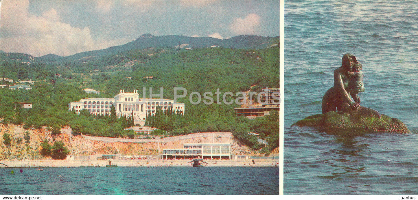 Yalta - sanatorium Ukraina - Russalka sculpture near Miskhor - Crimea - 1982 - Ukraine USSR - unused - JH Postcards