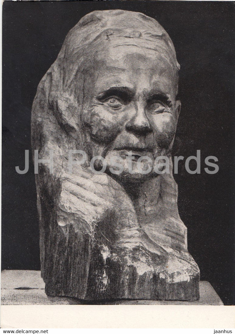 sculpture by S. Konenkov - Storyteller of epics - Russian art - 1962 - Russia USSR - unused - JH Postcards