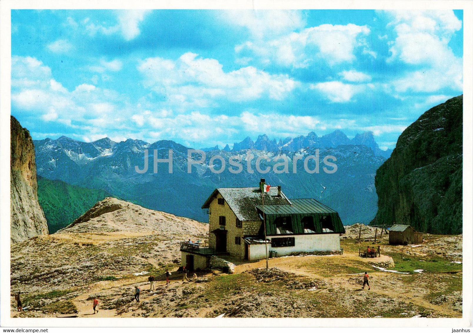 Rif Antermoia - Pale di S Martino - Rosengartengruppe - Gruppo del Catinaccio - Dolomiti - 1997 - Italy - used - JH Postcards