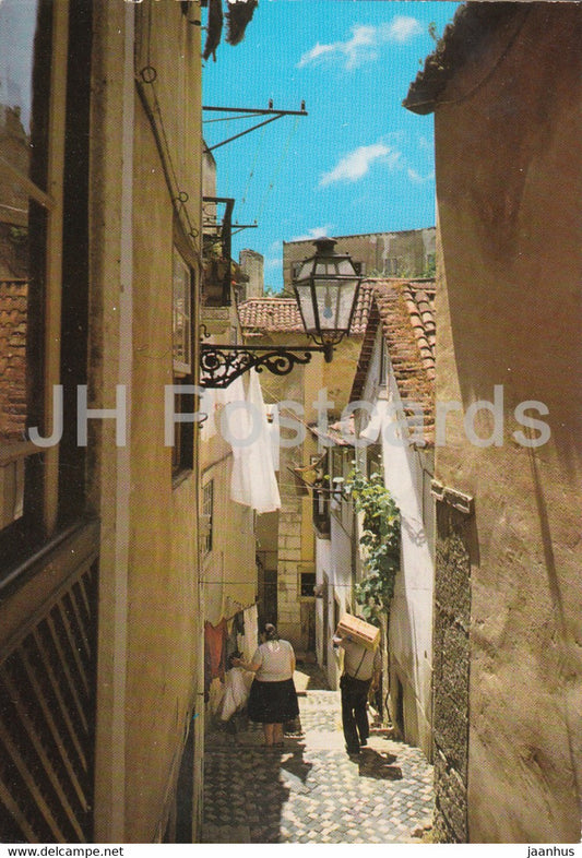Lisbon - Lisboa - Rua tipica de Alfama - Typical street of Alfama - 156 - 1986 - Portugal - used - JH Postcards