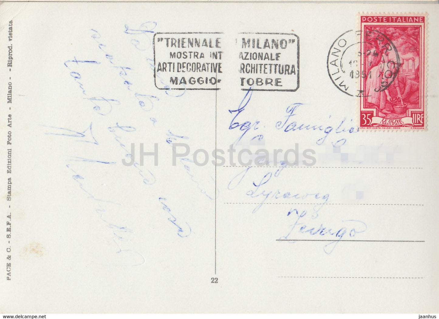 Milano - Milan - Stazione Centrale - old postcard - 1951 - Italy - used