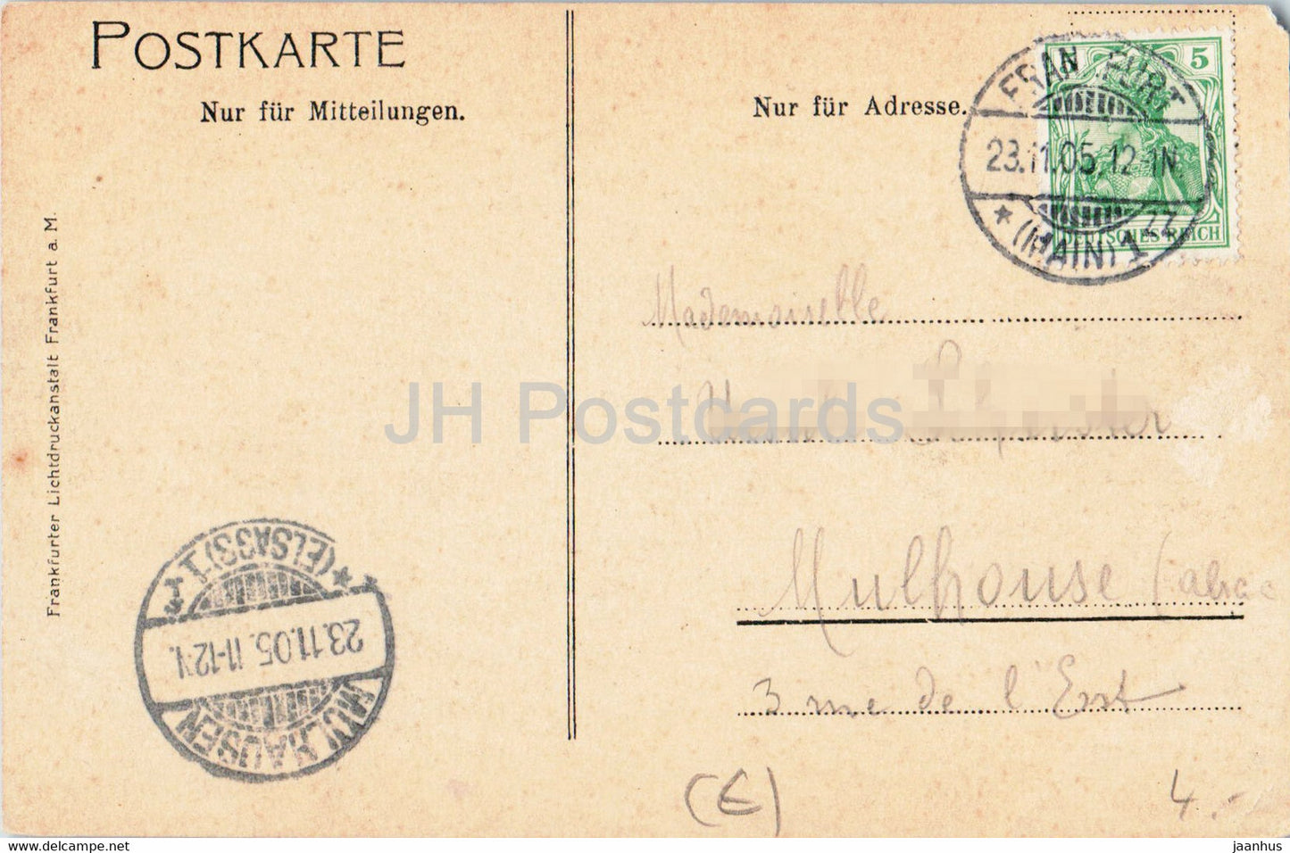 Gruss aus Frankfurt am Main - 1 - 1905 - carte postale ancienne - Allemagne - utilisé