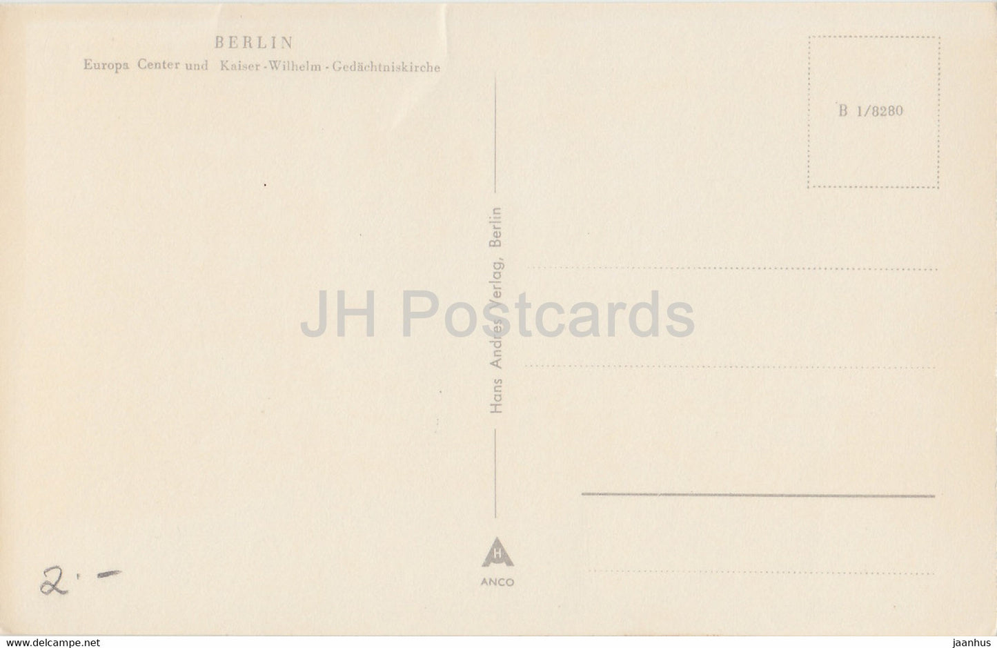 Berlin - Europa Center und Kaiser Wilhelm Gedachtniskirche - 2 - Allemagne - inutilisé