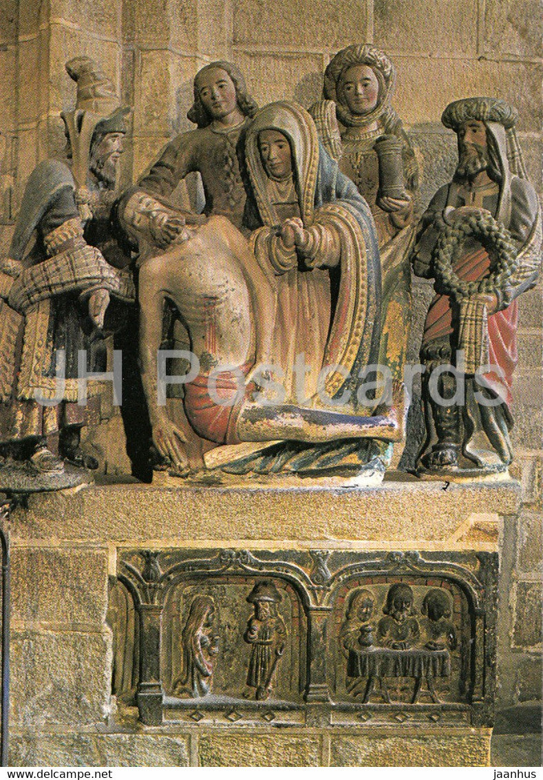 Locronan - La Deploration - Granite Polychrome - 29136 - France - unused - JH Postcards