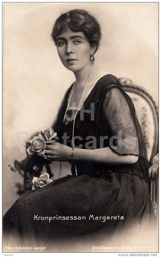 Kronprinsessan Margareta - Crown Princess - old postcard - Sweden - used - JH Postcards